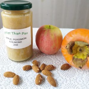 Apple, persimmon and almond jam